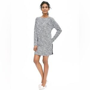 Banana Republic Mixed-Media Drop-Shoulder Dress